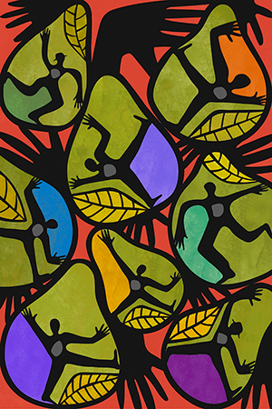 Ilustración de "Perita en dulce", por Esteban Garcés, para la serie de cocina ecuatoriana "Allimicuna", escrita por Julio Pazos Barrera.