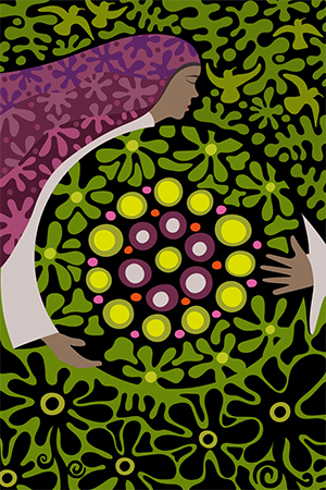 Ilustración de "Guayabilla", por Esteban Garcés, para la serie de cocina ecuatoriana "Allimicuna", escrita por Julio Pazos Barrera.