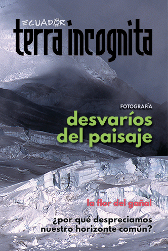 Portada de la revista Ecuador Terra Incognita No. 123: Glaciares de Los Crespos en el Antisana. Foto: Marcela Garc&iacute;a