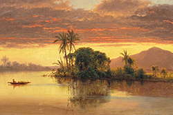 Paisaje del río Guayas en 1857, pocos años después de la epidemia de fiebre amarilla, facilitada por la abundancia de humedales donde los mosquitos podían reproducirse. Su autor, Louis Rémy Mignot, fue un pintor estadounidense que viajó a Ecuador junto con Frederic Church. Paisaje del río Guayas en 1857, pocos años después de la epidemia de fiebre amarilla, facilitada por la abundancia de humedales donde los mosquitos podían reproducirse. Su autor, Louis Rémy Mignot, fue un pintor estadounidense que viajó a Ecuador junto con Frederic Church.